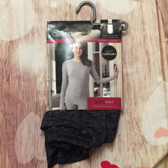 Cuddl Duds Long Sleeve soft knit Top Marled Nocturne Navy XSmall thumbho… - Picture 2 of 6